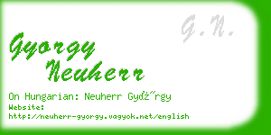 gyorgy neuherr business card